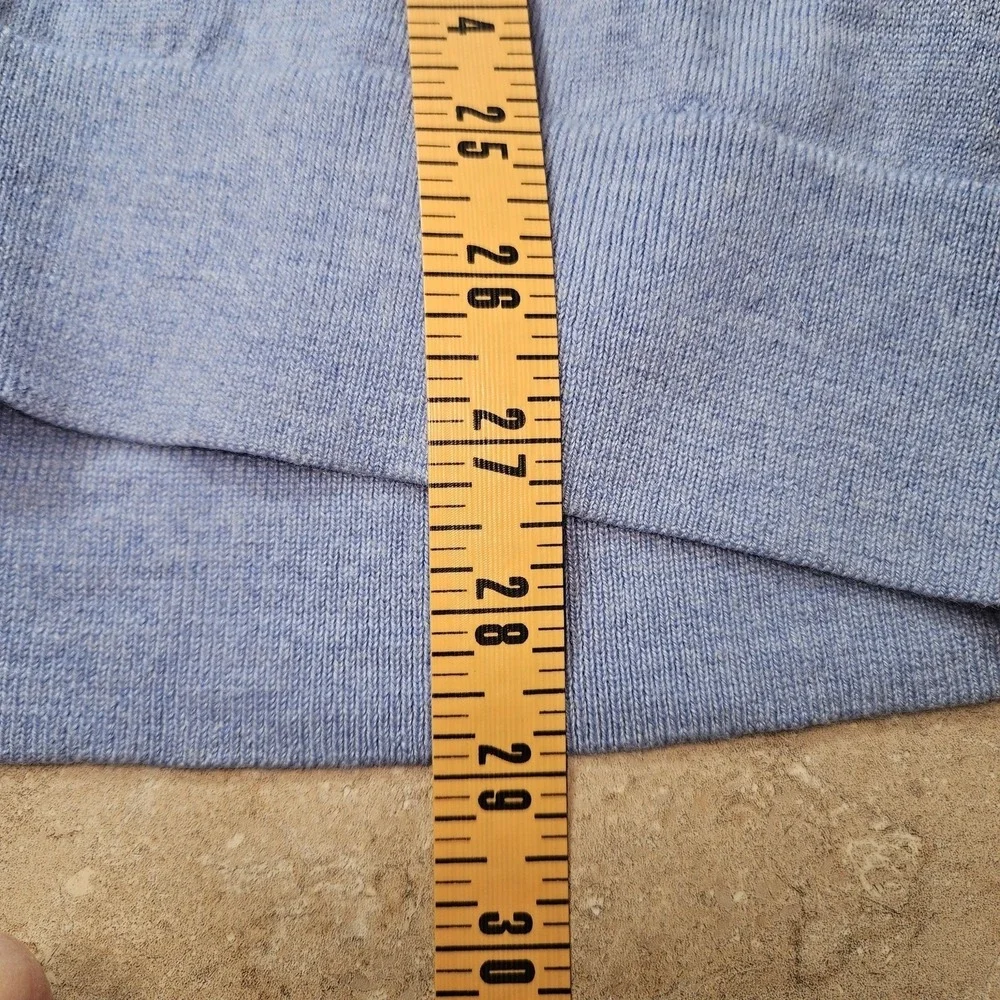 Banana Republic Sweater Mens XL Light Blue Italian Merino Wool Crewneck Pullover